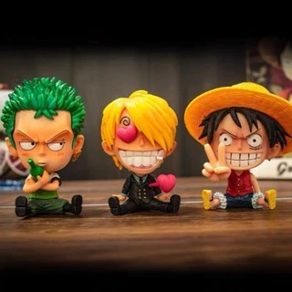 รุ่น Q รูป One Piece One ชุด Nami Empress หมวกฟาง Luffy Zoro Sanji รุ่น Q อะนิเมะ Merchandise ตุ๊กตาตกแต่งรถ