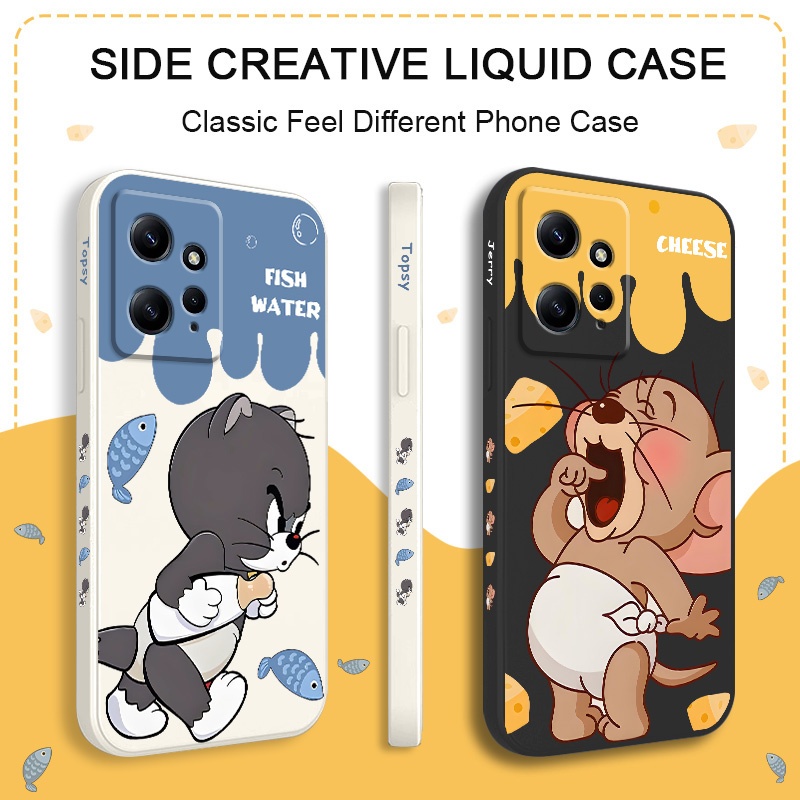 Happy Mouse เคสโทรศัพท์สําหรับ Xiaomi Redmi Note 12S 12 11S 11 11T Pro PLus 4G 5G แฟชั่น Pro สบายรู้