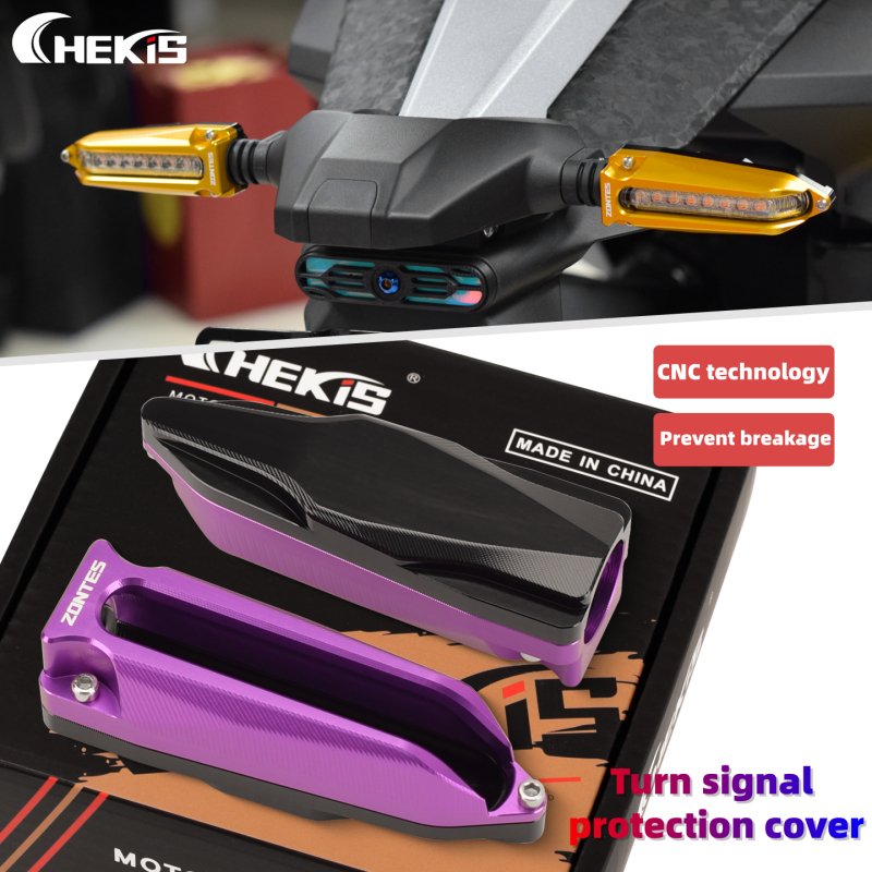 Chekis สําหรับ ZONTES 368G 703F 703R 703RR ดัดแปลงด้านหน้าและด้านหลังไฟเลี้ยวฝาครอบป้องกันไฟสัญญาณป้