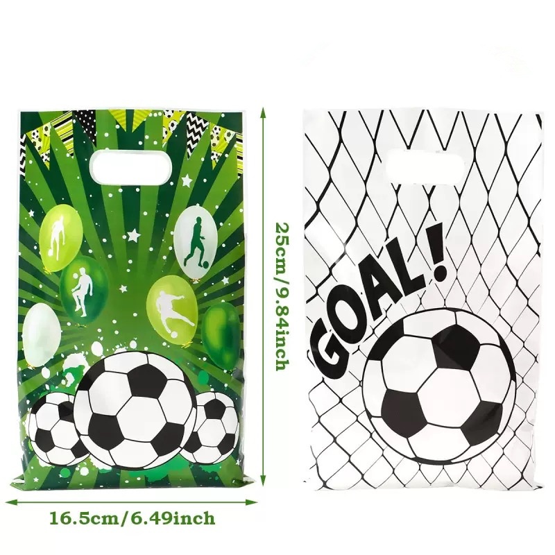 10/ชิ้นฟุตบอลถุงของขวัญฟุตบอลกู๊ดตี้กระเป๋าธีมฟุตบอลถุงของขวัญเด็กวันเกิดเด็กอาบน้ําพรรคโปรดปรานกีฬาตกแต่ง - รูปที่ 4