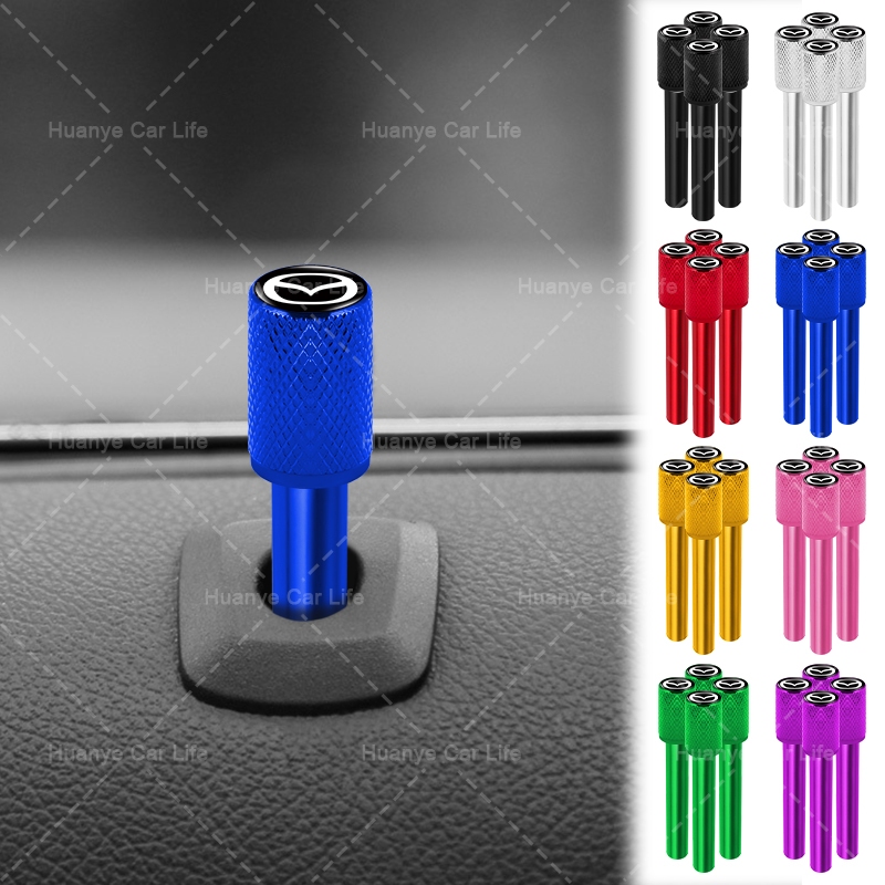 1/4pcs รถประตูล็อคลูกบิดรถ Security ประตูสลักดึง Pins สําหรับ Mazda 2 3 5 6 2017 CX-4 CX-5 CX-7 CX-9