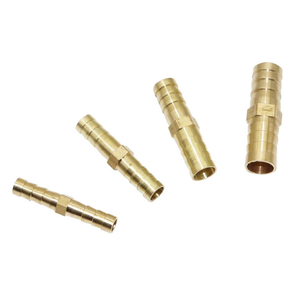 1 ชิ้น 6/8/10/12 มิลลิเมตร OD ท่อตรง Joiner ทองเหลือง Barb Garden Tube Connector
