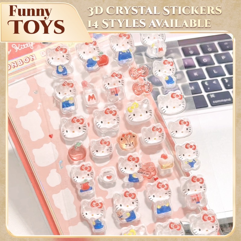 3D สติกเกอร์คริสตัลน่ารัก Kawaii การ์ตูนนูนสติกเกอร์โทรศัพท์มือถือสมุดภาพวารสารตกแต่ง DIY ของขวัญสําหรับเด็ก ราคา ถูกที่สุด ดีลบีเคเค