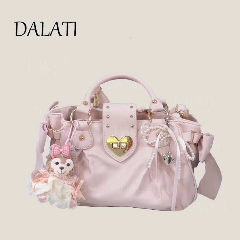 กระเป๋าถือสไตล์ผีเสื้อ Lolita สำหรับสาวๆ พร้อมลายหัวใจ Girl Love Heart