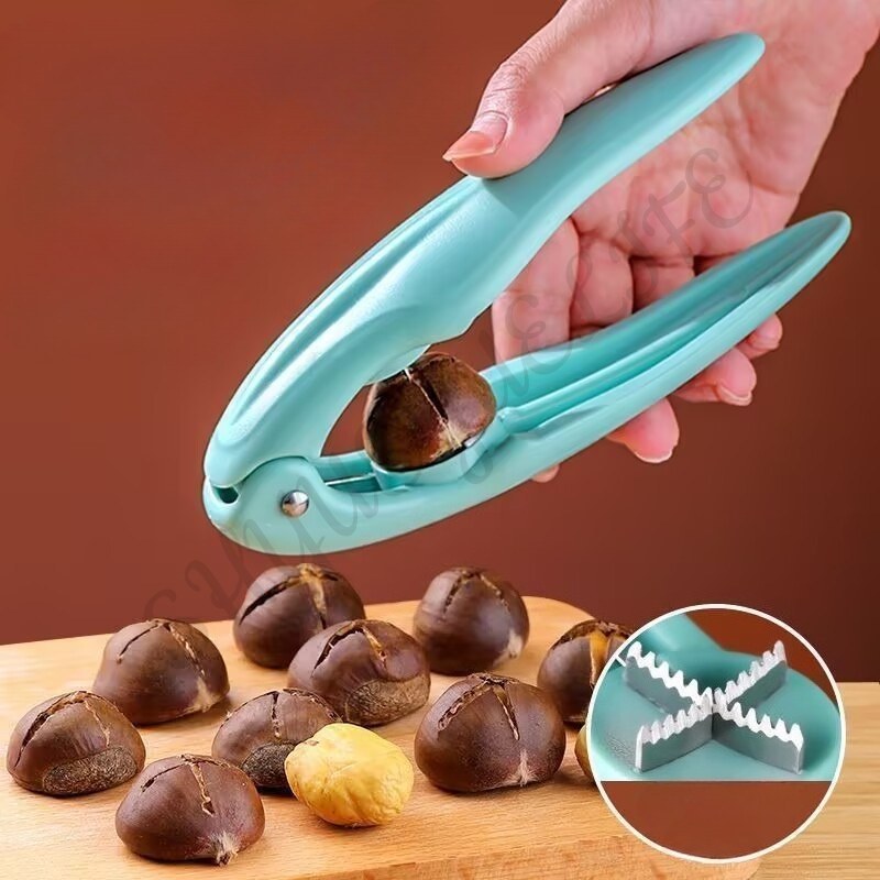 SHYUyueyue เครื่องมือเปิดเกาลัดคลิปอาหารสดเครื่องปอกดิบในครัวเรือนวอลนัท Cracker Shell Peeling คลิป