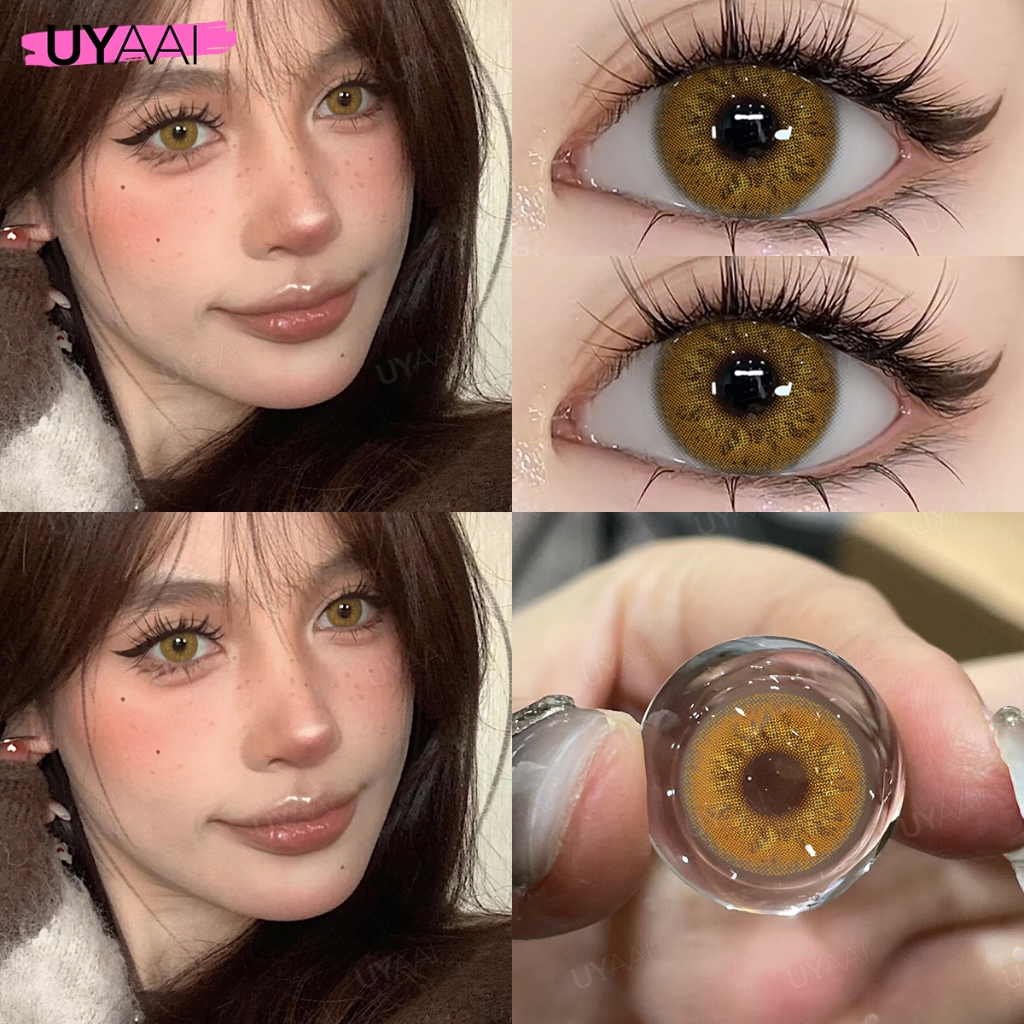 UYAAI x FRESHLADY คอนแทคเลนส์ สีน้ําตาลธรรมชาติ 1 ปี 2 ชิ้น