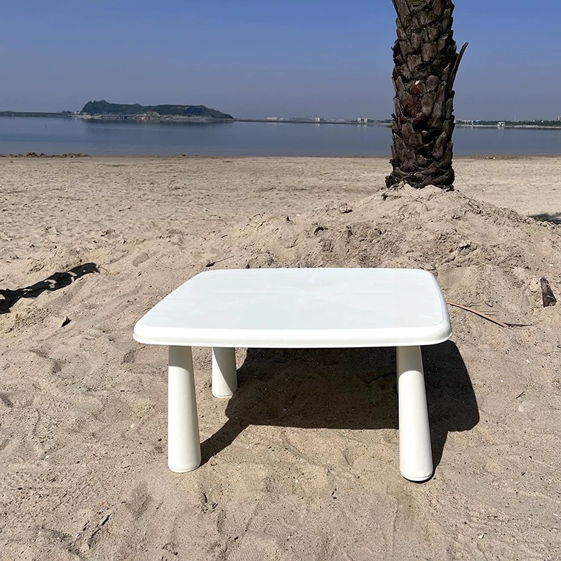 KIMDELIN สระว่ายน้ําพับได้กลางแจ้งเก้าอี้ชายหาดโต๊ะกลางแจ้งเก้าอี้ดาดฟ้าสีขาว Poolside Deck เก้าอี้ Sun Loungers เพื่อผ่อนคลาย - รูปที่ 2