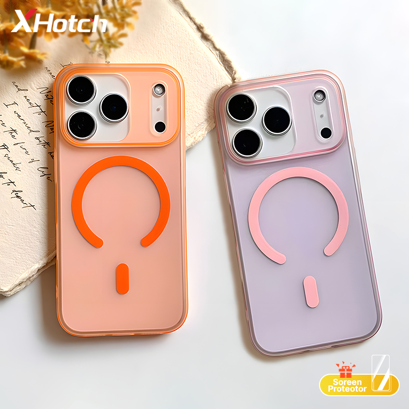 XHotch Matte Magnetic Case สําหรับ iPhone 17 16 15 14 13 Pro Max การออกแบบบางเฉียบและน้ําหนักเบา PC Hard Shell วัสดุ Anti Yellowing และโปร่งแสงปลอกง่าย