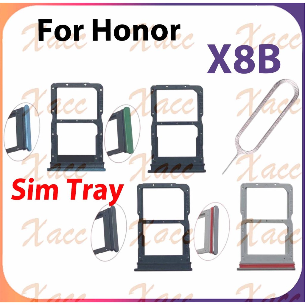 สําหรับ Honor X8b LLY-LX1 LLY-LX2 LLY-LX3 ซิมการ์ดถาดผู้ถือโทรศัพท์เปลี่ยนการติดตั้ง