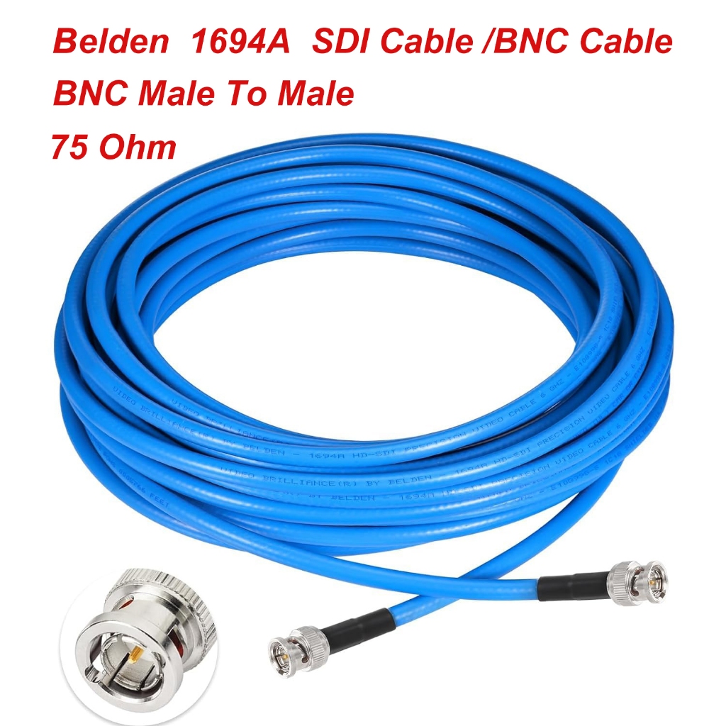 สาย SDI สาย BNC 3G/6G/12G (Belden 1694A),รองรับ HD-SDI/3G-SDI/4K/8K,SDI สายวิดีโอ Precision Video Ca