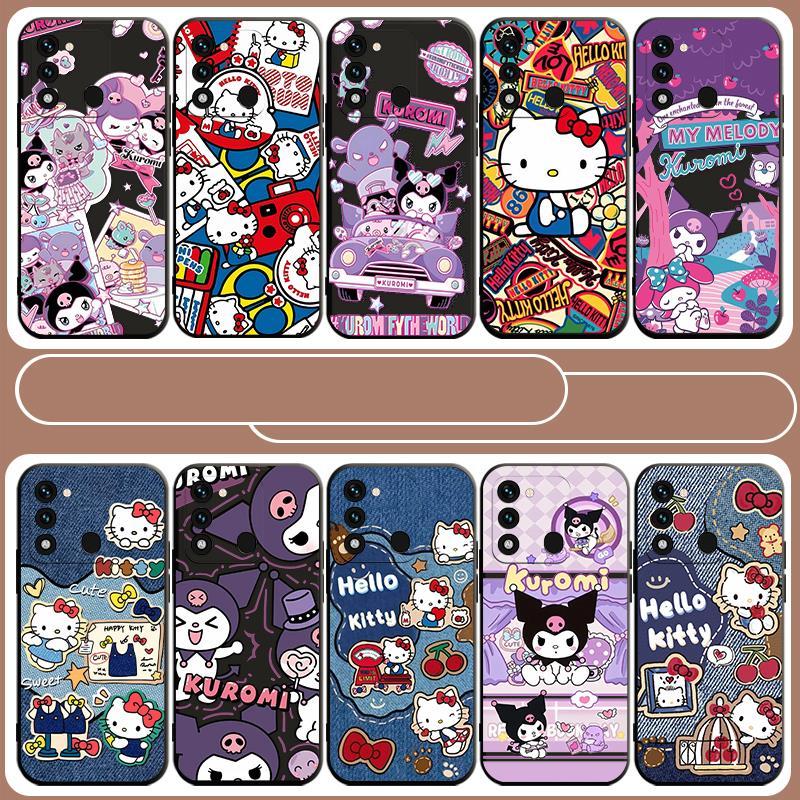 สําหรับ TECNO Spark Go 2020 2022 2023 8 8C 8P 8T 7 7P 7T 6 PRO HelloKitty Kuromi TPU Matte Case Soft