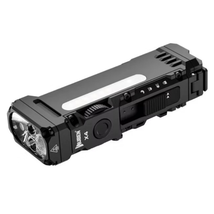 ไฟฉาย Wuben X4 - 1500 Lumens - ไฟด้านข้าง - แบตเตอรี่แบบถอดได้ 18650 - ชาร์จ USB-C - IP68