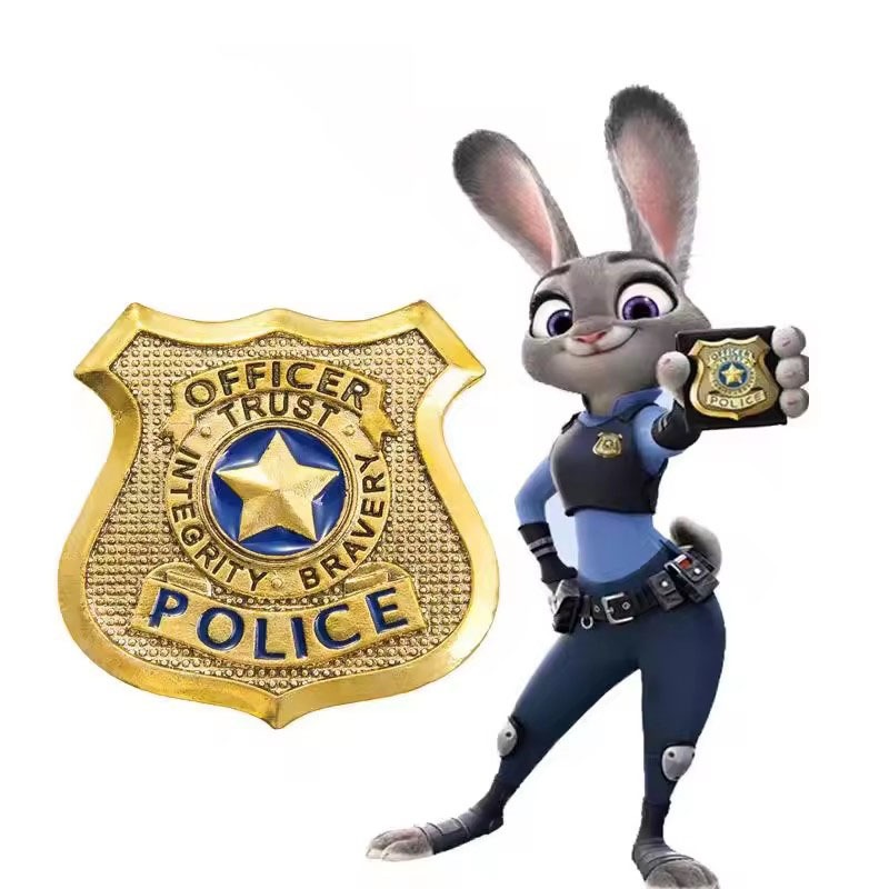 Zootopia อุปกรณ์เสริมคอสเพลย์เครื่องประดับ POLICE BADGES กระเป๋าเป้สะพายหลังเครื