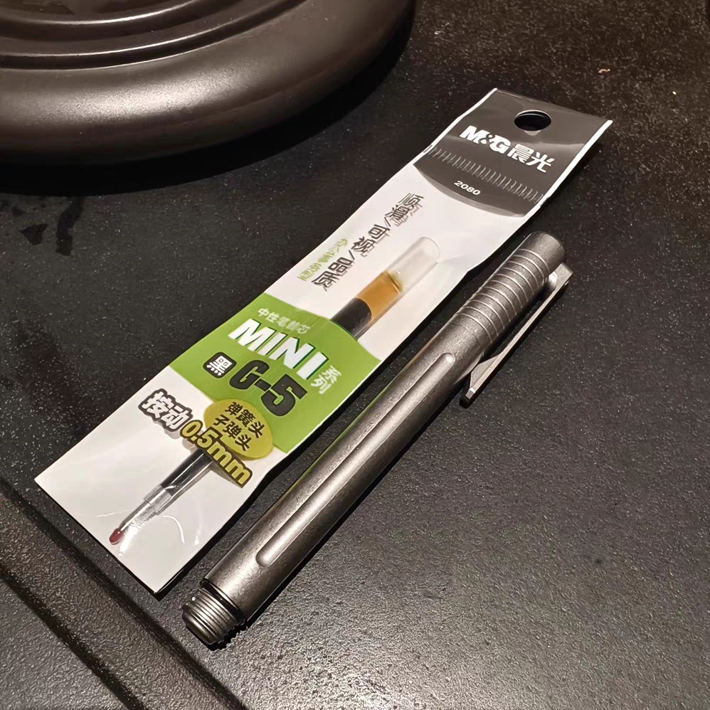 ที ปากกายุทธวิธีโลหะผสมไทเทเนียมขนาดกะทัดรัดน้ําหนักเบาแบบพกพาแบบพกพาฉุกเฉินกลางแจ้งกันน้ําที่เขียนด้วยลายมือเครื่องเขียน - รูปที่ 5