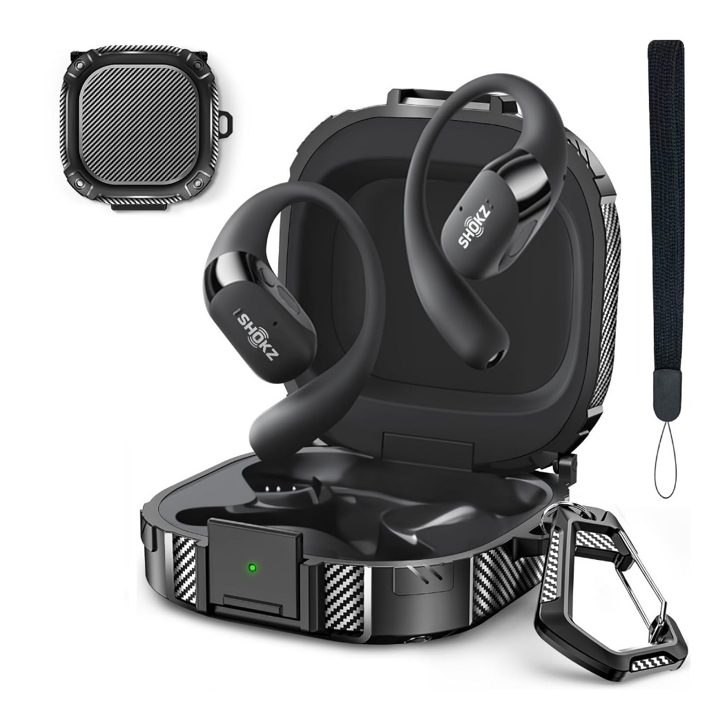 Secure Lock Case สําหรับ SHOKZ New OpenFit 2 แบบเปิดหู, ฝาครอบป้องกันแรงกระแทกเข้ากันได้กับ Shokz Op