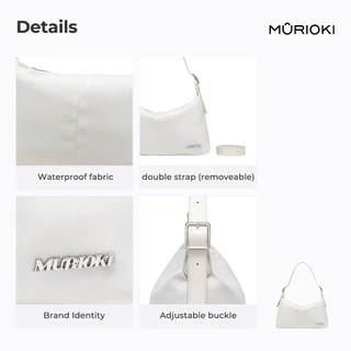 MURIOKI-Jade กระเป๋า Hobo สำหรับผู้หญิงที่มีสายไหล่ปรับได้ G1043(31*10*20CM)