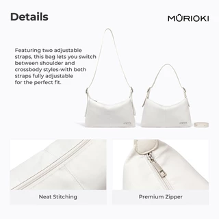 MURIOKI-Jade กระเป๋า Hobo สำหรับผู้หญิงที่มีสายไหล่ปรับได้ G1043(31*10*20CM)