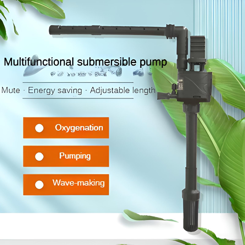 3 ใน 1ปั๊มน้ําใต้น้ําพิพิธภัณฑ์สัตว์น้ําประหยัดพลังงานเงียบขยายออกซิเจนคลื่นกรอง