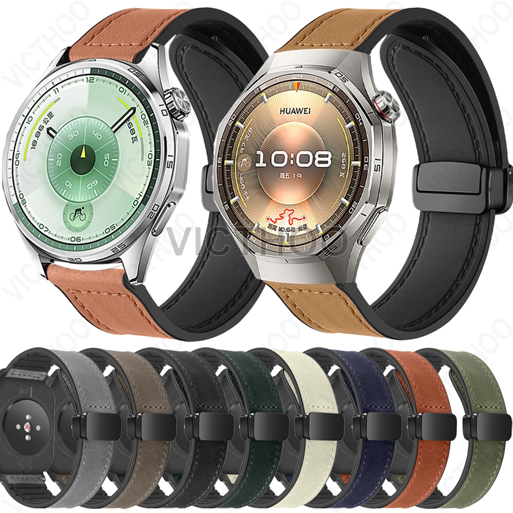 สายหนังซิลิโคนอุปกรณ์เสริมสําหรับ Huawei Watch GT 2 Pro GT2 GT3 SE GT4 GT5 GT6 46mm 42mm 43mm 41mm G
