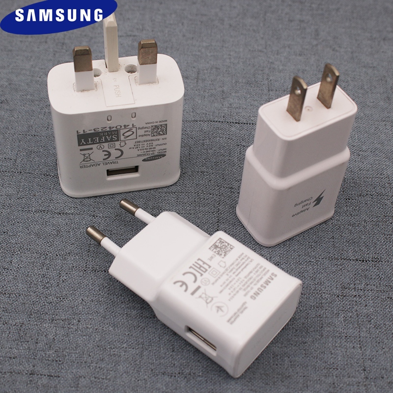 SAMSUNG 9V 1.67A Travel Adapter US 15W Fast Charger 1.2M USB Type C สําหรับ Galaxy S10 S9 S8 Plus หม