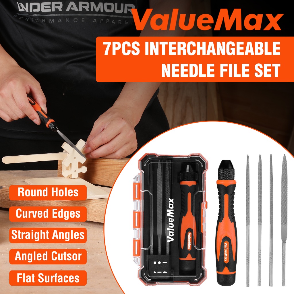 ค่าสูงสุด 7ชิ้น เปลี่ยนชุดไฟล์เข็มชุดไฟล์ขนาดเล็กรวมแบนเตือนแบนรอบครึ่งรอบสแควร์ไฟล์สามเหลี่ยมและที่จับ ก