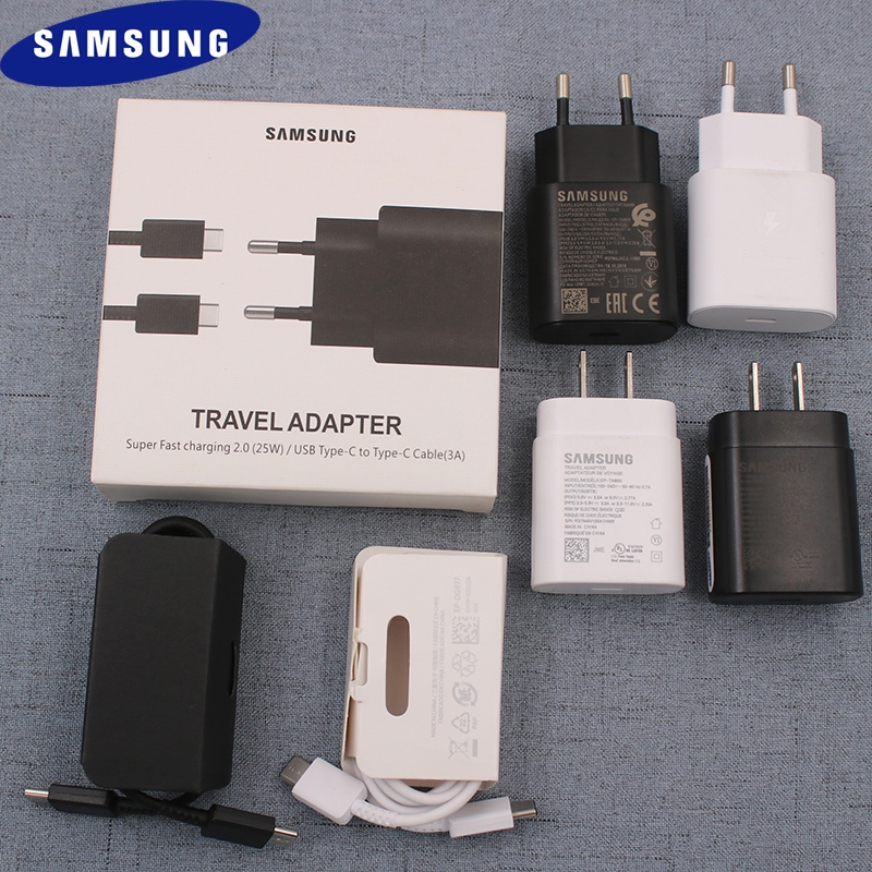 25W Samsung US EU PD Fast Power Wall Charge Adapter สําหรับ Galaxy Z พับ Flip 6 5 4 3 2 S24 S23 S22 