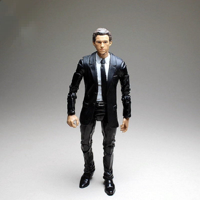 6" ML Infinite Series Spider Man Tom Holland ชุดสูทสีดําและสีขาวรูปของเล่นเด็ก