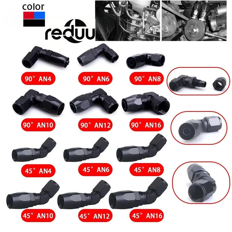สากล หนึ่ง4 6 8 10 12 16หนึ่ง 45° 90° น้ํามันเชื้อเพลิง Cooling CPE หมุน-Hose End Fitting Connector น้ํามัน Cooler การใช้สายปลอมประเภทอะแดปเตอร์ Joint สําหรับรถยนต์