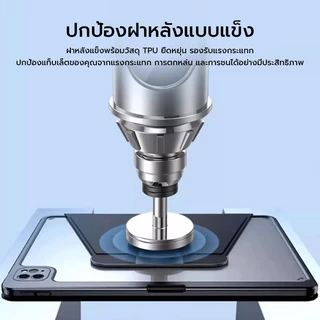 OSEER 2in1 แม่เหล็กที่ถอดออกได้สําหรับ iPad Air 8 7 M3 2025 6 M2 Gen 12th 11th A16 10th 9th 8th 7th Pro 11 M4 M5 2025 พร้อมที่ใส่ดินสอ Air 5 4 10.9 การหมุนฝาครอบอะคริลิค