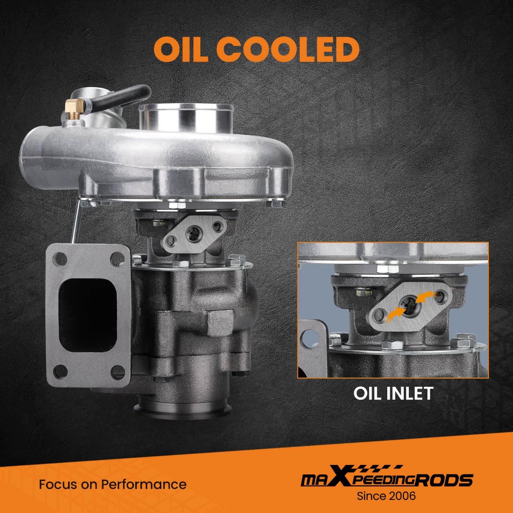 เทอร์โบชาร์จเจอร์ รุ่น T3 T04E .63A/R พร้อมเวสต์เกต สำหรับเครื่องยนต์ 1.5L-2.5L 4/6 สูบ - รูปที่ 2