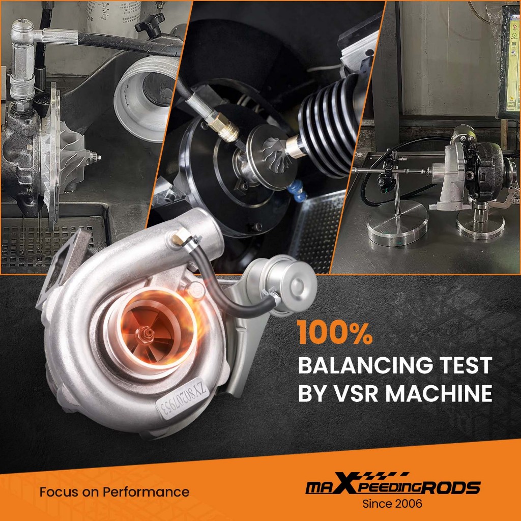 เทอร์โบชาร์จเจอร์ รุ่น T3 T04E .63A/R พร้อมเวสต์เกต สำหรับเครื่องยนต์ 1.5L-2.5L 4/6 สูบ - รูปที่ 4