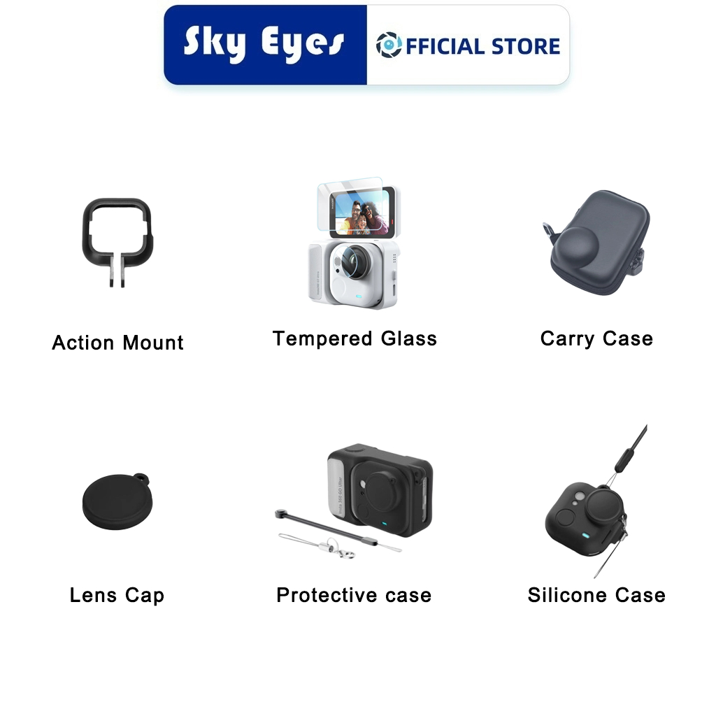 Skyeyes Go Ultra Accessories-กระจกนิรภัย/กระเป๋าถือ/ฝาปิดเลนส์