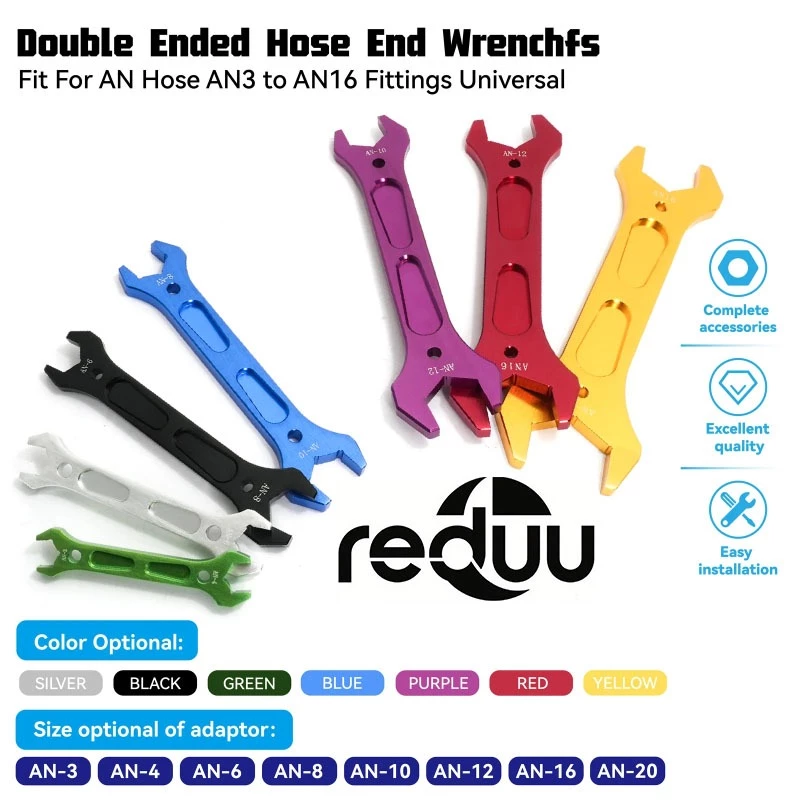 Universal AN ประแจ Double Ended ท่อเครื่องมือ AN 3 4 6 8 10 12 16 20 อลูมิเนียม Spanner ชุดการใช้น้ํามัน Cooler ท่อ Joint Socket ประแจ Auto Repair การปรับเปลี่ยนเครื่องมือ