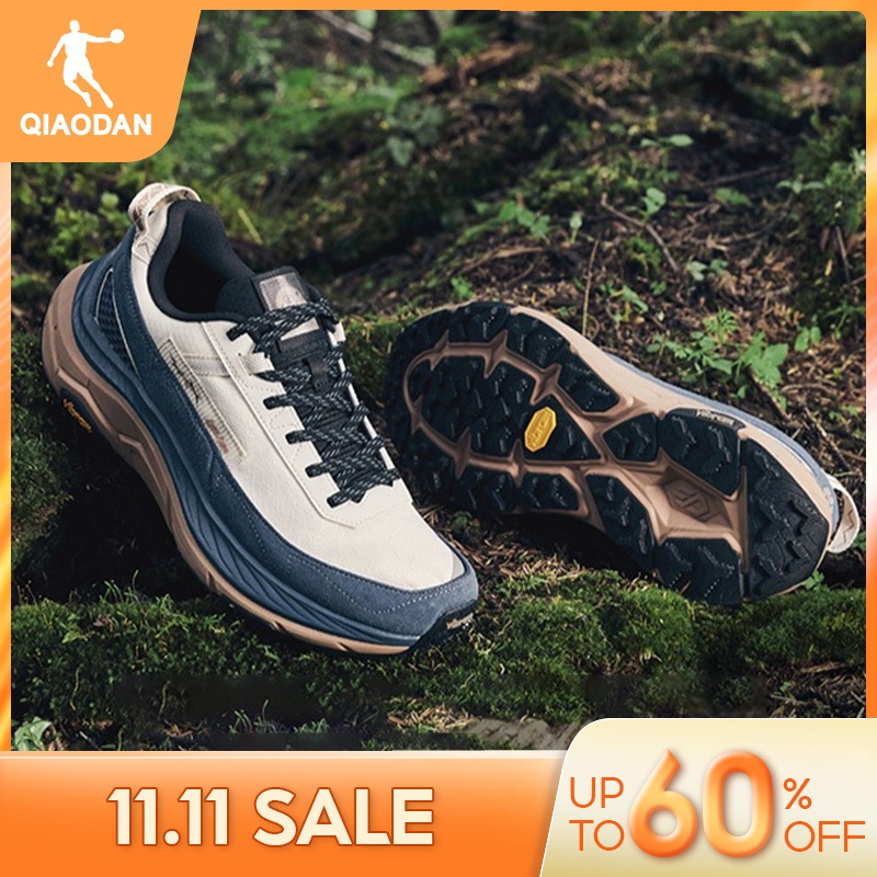 Qiaodan Mountain God 2 Lite รองเท้าวิ่งผู้ชาย Vibram Trail เดินป่าลื่นทน Stable QDB023244276