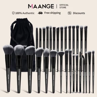 MAANGE 30 ชิ้น ชุดแปรงแต่งหน้ามืออาชีพ พร้อมกระเป๋าเครื่องสำอาง ขนแปรงนุ่ม ครบชุดอุปกรณ์แต่งหน้า 51477