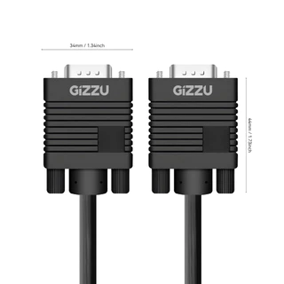 GIZZU 1.8M 1080p 60Hz Vga สาย 3+6 ชุบอะแดปเตอร์วิดีโอสายแปลงสําหรับโปรเจคเตอร์ TV Monitor 1 ปี GCPVV18