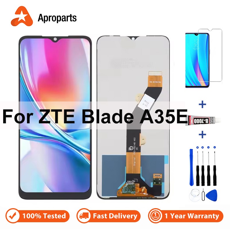6.52 "หน้าจอสําหรับ ZTE ใบมีด A35E จอแสดงผล LCD หน้าจอสัมผัสแผง Digitizer Assembly Z2466 เปลี่ยน