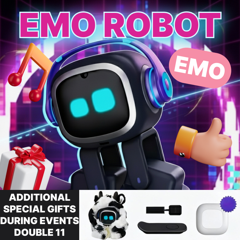 EMO Desk Robot Companion | ChatGPT-Powered AI Pet พร้อมคําสั่งเสียง บุคลิกภาพ เต้น และเกม | หุ่นยนต์