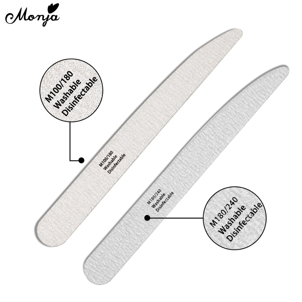 Monja ตะไบเล็บ เล็บธรรมชาติเคล็ดลับขัดเงาบดบัฟเฟอร์ Buffing ไฟล์เล็บแต่งเล็บ Pedicure Care Triming Design เครื่องมือ