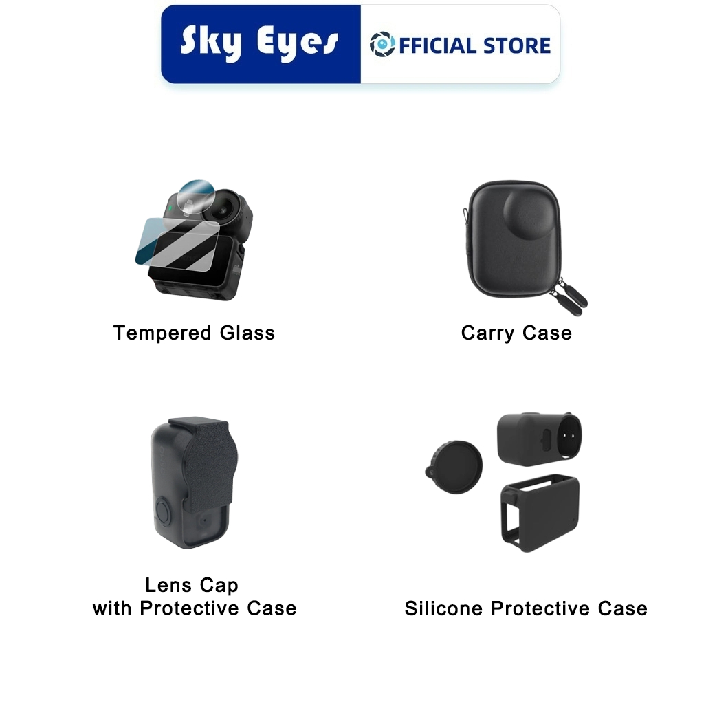 Skyeyes DJI Osmo Nano Accessories-ฝาครอบเลนส์/กระเป๋าถือ/กระจกนิรภัย/เคสซิลิโคนพร้อมสีที่แตกต่างกัน