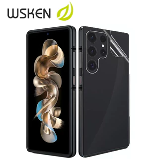 WSKEN 2pcs ฟิล์มหลัง for Samsung S26Ultra S25Ultra/S24Ultra ฟิล์มด้านหลัง เมมเบรนไฮโดรเจล กันรอย โปร่งใส แบบเต็มจอ ไม่ใช่กระจก ฟิล์มป้องกัน