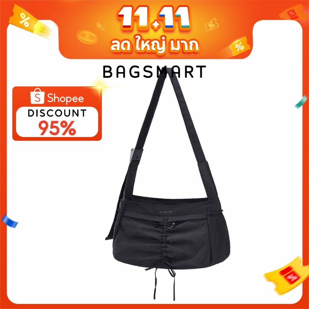 BAGSMART กระเป๋าสะพายความจุขนาดใหญ่ สายคล้องไหล่ปรับได้ crossbody bagกระเป๋าสะพาย กระเป๋าสะพายเดี่ยว