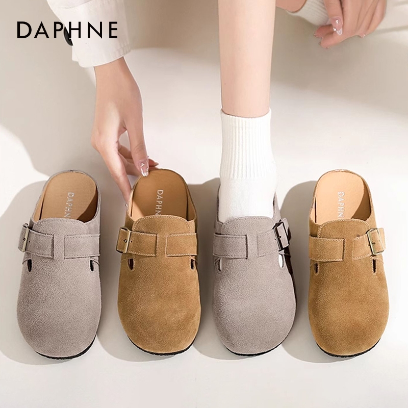 DAPHNE Women's Birkenstocks Flat Shoes รองเท้าส้นแบน หัวกลม 3024101008
