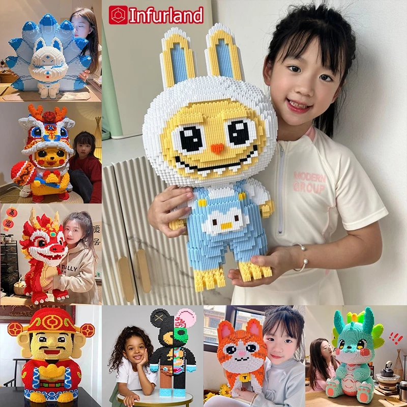 🚀ส่งเร็วจากไทย🚀เลโก้ตัวใหญ่ ตัวต่อนาโน DIY ของขวัญ จิ้งจอกเก้าหาง เสริมการเรียนรู้และเติมเต็มจิตนาการ