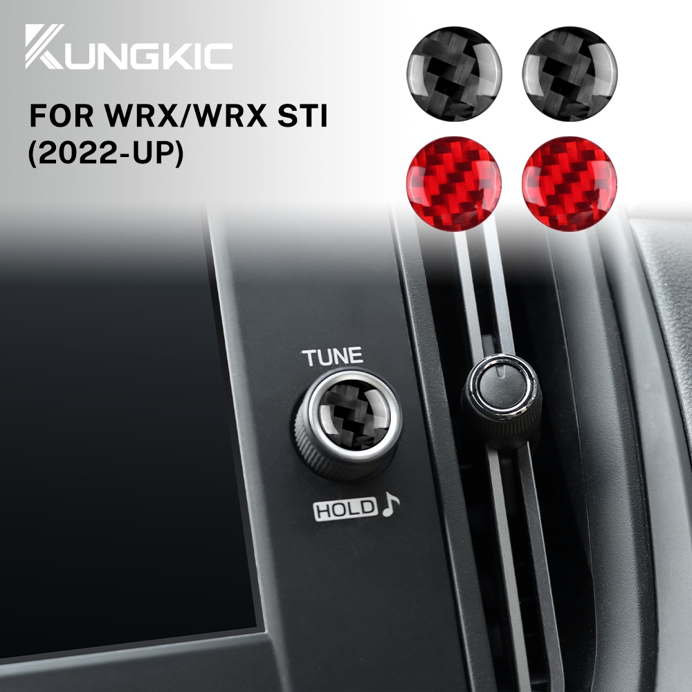 KUNGKIC คาร์บอนไฟเบอร์สําหรับ Subaru WRX STI 2022-2025 คอนโซลกลางรถนําทางหน้าจอ Knob Cover อุปกรณ์ตก