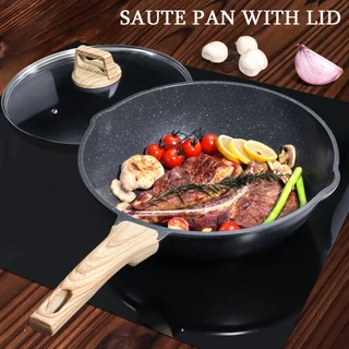 GIPP Non-Stick กระทะลึก 24/28 ซม. พร้อมฝาปิด PFOA ฟรีเหมาะสําหรับเตาตั้งพื้นทั้งหมด