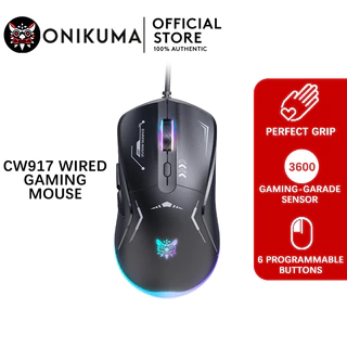 Onikuma CW917 เมาส์สําหรับเล่นเกมแบบมีสาย 2 ปี