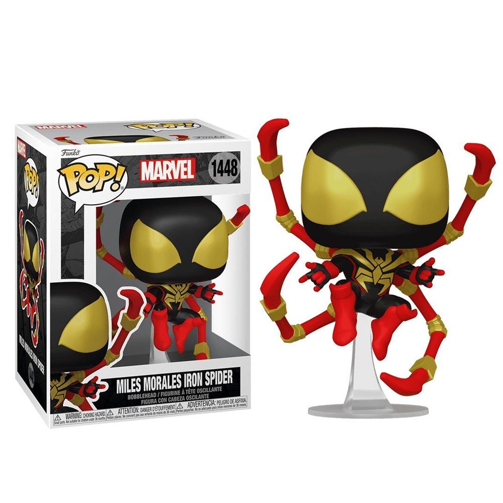 Funko POP Marvel Miles Morales Iron Spider 1448 รูปการ์ตูนของเล่นรุ่น