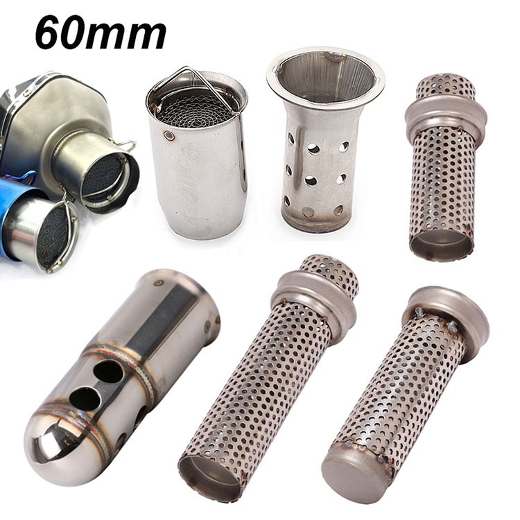 60MM Inlet Universal รถจักรยานยนต์ท่อไอเสีย Silencer ที่ถอดออกได้ DB Killer