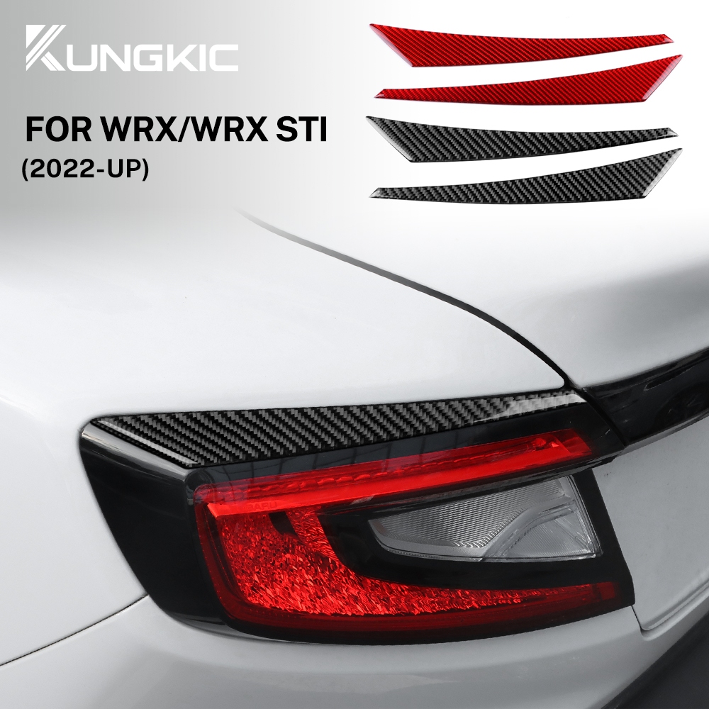 KUNGKIC คาร์บอนไฟเบอร์นุ่มสําหรับ Subaru WRX STI 2022-2025 ด้านหลังคิ้ว Trim Strip อุปกรณ์ตกแต่งภายใ